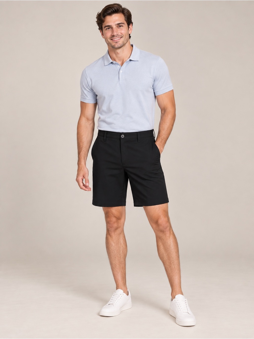 Under Armour HeatGear Mens 34 Black Loose Fit Stretch Golf Shorts